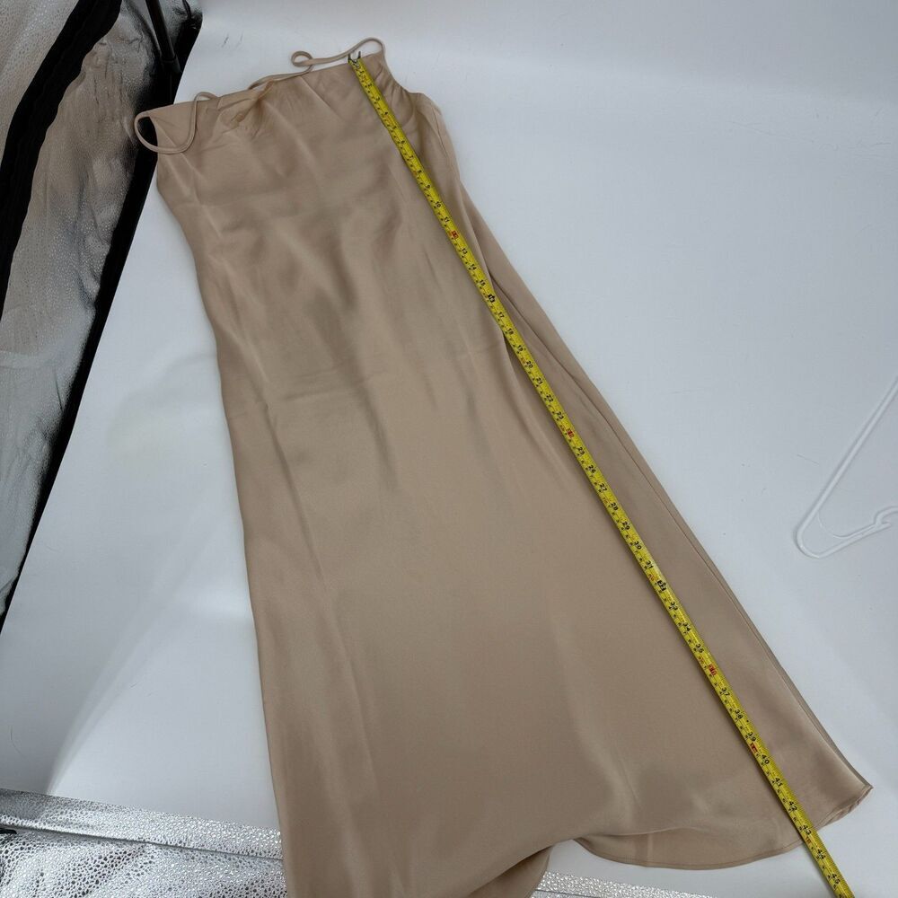 Show Me Your Mumu Verona Satin Dress Champagne Slip Dress Cowl Neck Midi Size M - Picture 10 of 16